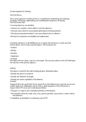 Training Sgt's Course Part 1