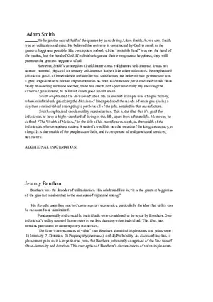 Adam Smith Study Guide