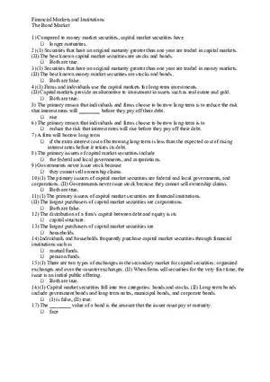 The Bond Market Answers