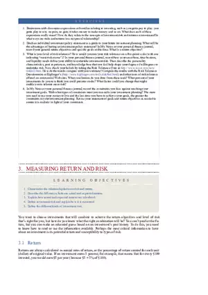 Chapter 12 (Personal Finance) Notes 2