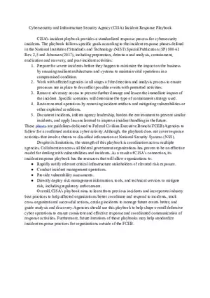 Cybersecurity and Infrastructure Security Agency (CISA)