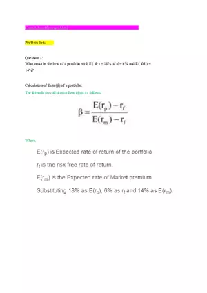 Capital Asset Pricing Model (Part 1)