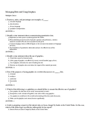 Managing Data and Using Graphics