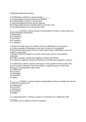 Collaboration Information Systems