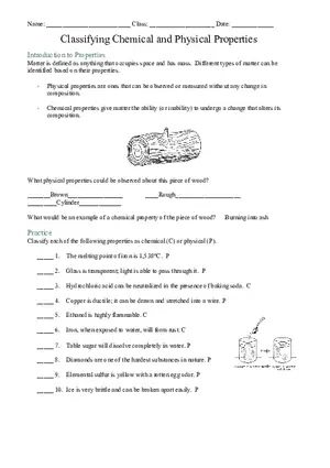 Classifying Chemical and Physical Properties
