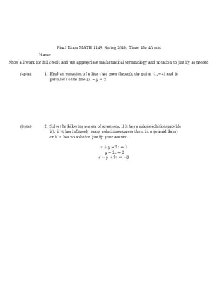 Final Exam Math Spring 2019