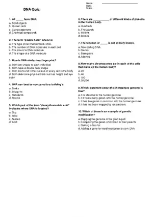 DNA Quiz