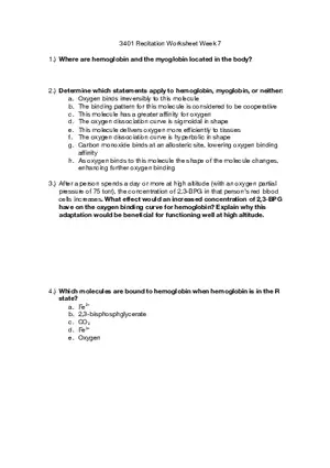 3401 Recitation Worksheet Week 7