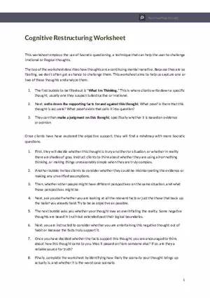 Cognitive Restructuring Worksheet