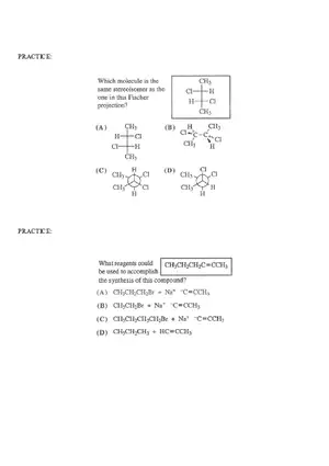 Organic Chemistry Test Part 2