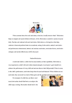 Child and Early Adolescent Development and Psychology (Motivation Article)