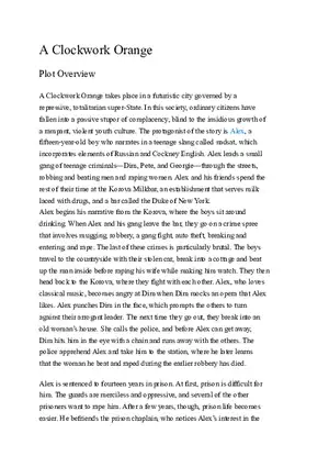 A Clockwork Orange - Book Summary