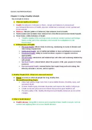 Key Concepts Chapter 1 Living a Healthy Lifestyle