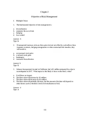 Chapter 2 Objective of Risk Management