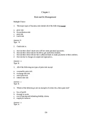 Chapter 1 Risk and Its Management