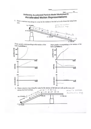 Accelerated Motion Representations Worksheet 2