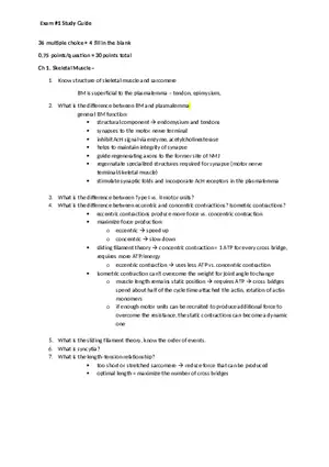 Human Anatomy and Physiology Exam 1 Study Guide