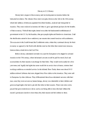 Slavery in U.S. History