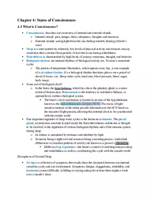 Chapter 4 States of Consciousness