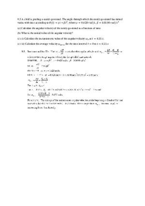 Physics Homework Solutions