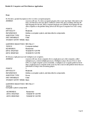 Computers and Their Business Application Essay