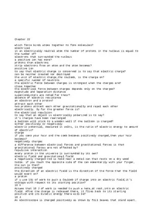 Exam Elementary Physics Chapter 22
