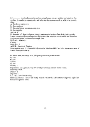 Chapter 1 Introduction to Human Resource Management Multiple Choice 4