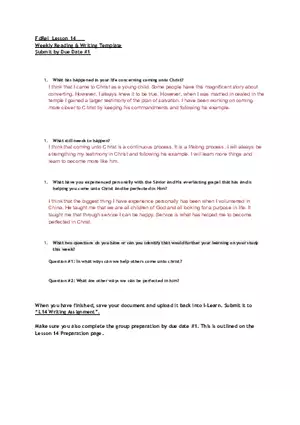 Fd Religion Lesson 14