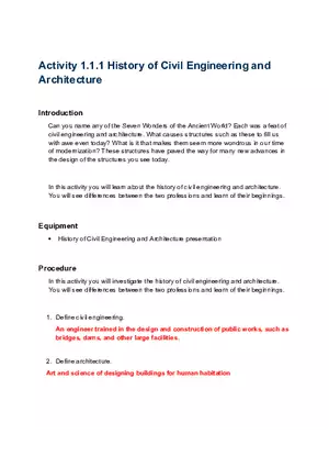 1.1.1 History of Civil Engineering and Architecture