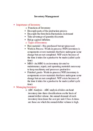 Inventory Management