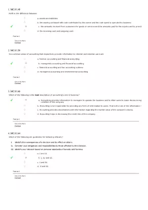 Accounting Ch.16 Final Exam