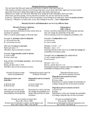 Statistics Formula Sheet Part 4
