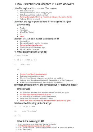 Linux Essentials 2.0 Chapter 11 Exam Answers