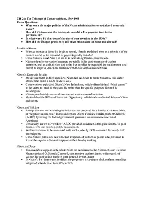 Chapter 26 The Triumph of Conservativism, 1969-1988
