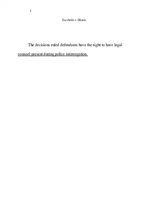 Escobedo v. Illinois