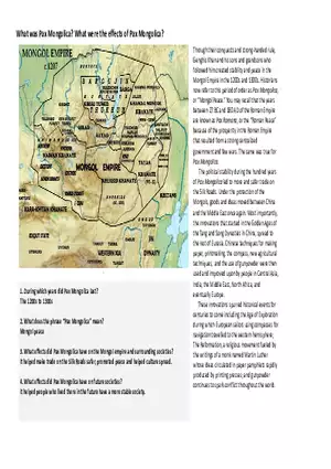 What Was Pax Mongolica