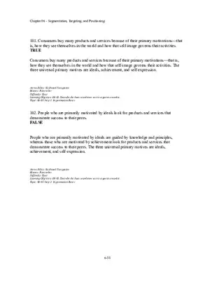 Segmentation, Targeting, and Positioning True False