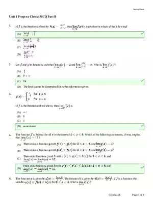 Calculus Classroom Answers Part B