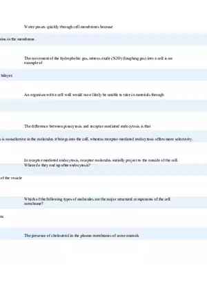 Water Passes Quickly Through Cell Membranes Because