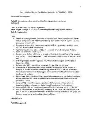 Cook v. Coldwell Banker