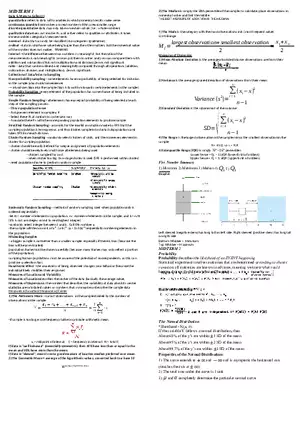 Biostats Final Cheat Sheet