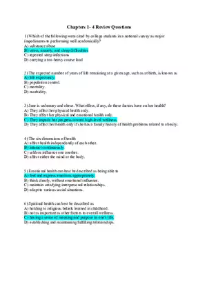 Chapters 1- 4 Review Questions