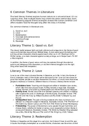 6 Common Themes in Literature