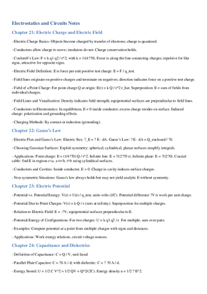 Electrostatics and Circuits Notes