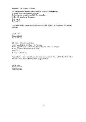 Chapter 03 How Securities Are Traded Answer Key Part 2