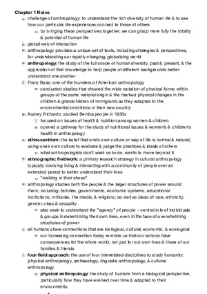 Anthropology Summary