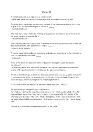 Biology Chapter 3B Answers