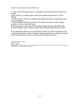 Segmentation, Targeting, and Positioning Multiple Choice  Part 3