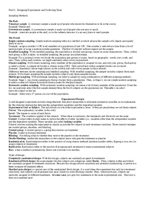 Statistics Formula Sheet Part 2