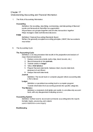 Chapter 17 Understanding Accounting and Financial Information